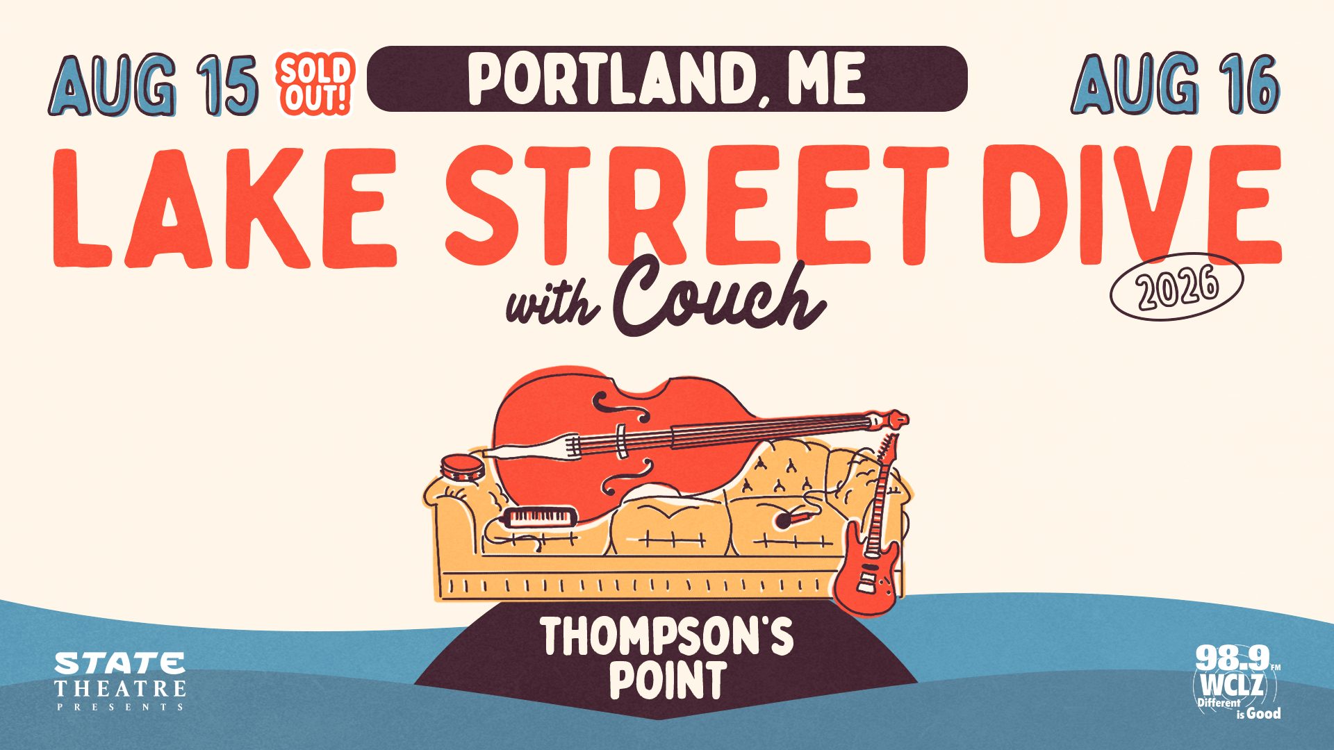 State Theatre 98.9 WCLZ present Lake Street Dive (Night 1) with Couch